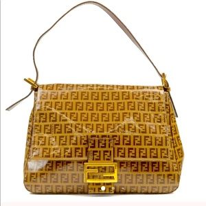 Auth) Fendi zucchino mama baguette shoulder bag